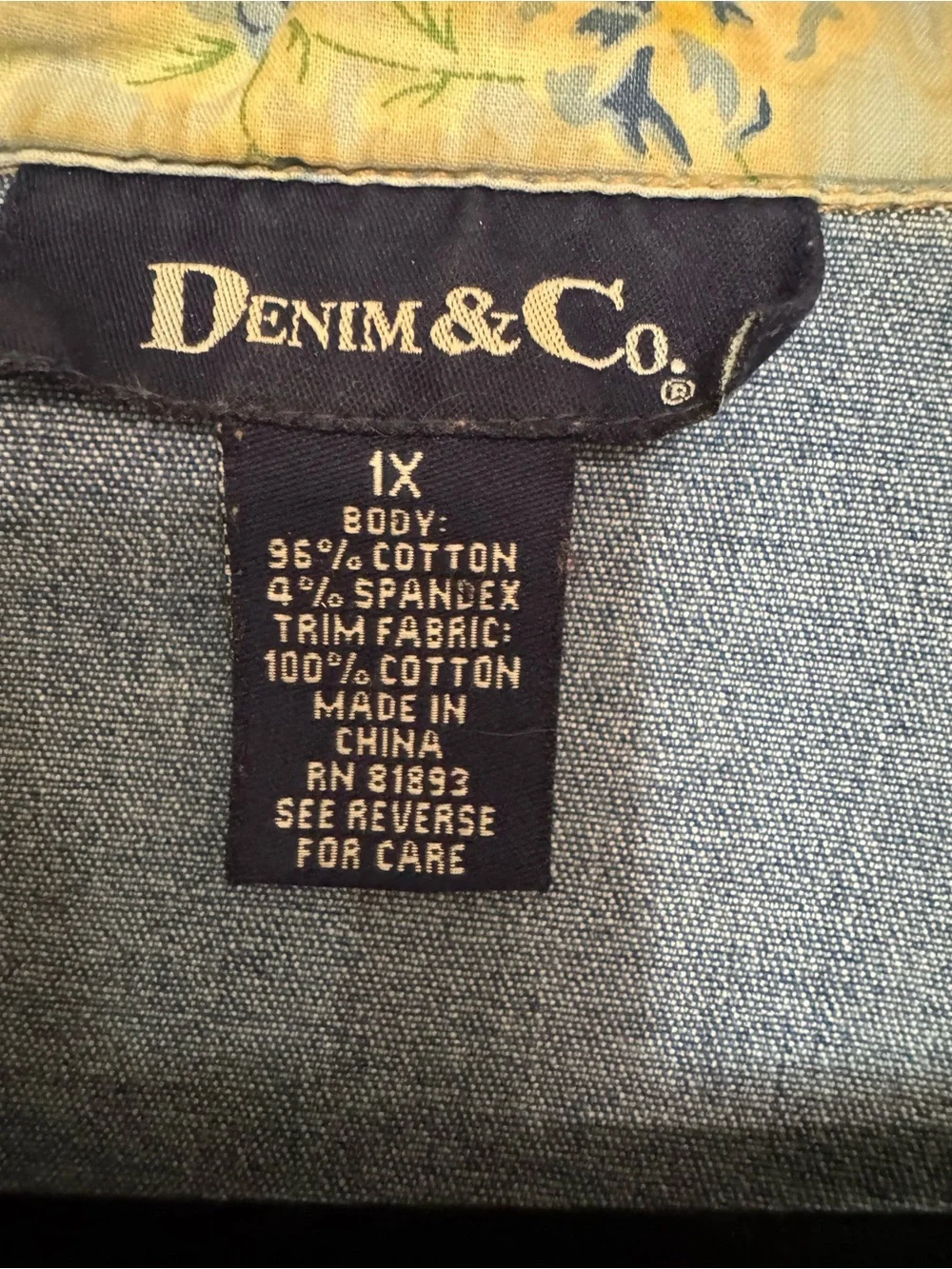 Denim&Co Light Blue Oversized Jean Jacket - Picture 5 of 5